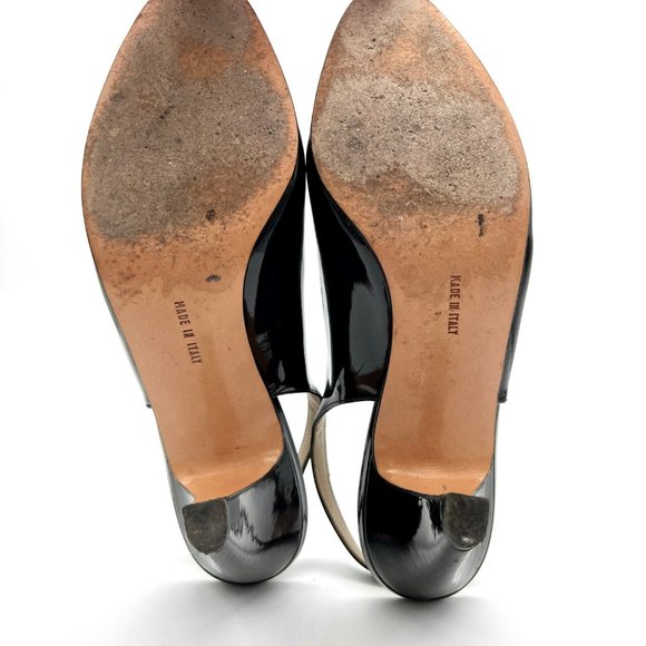 Vintage Salvatore Ferragamo Peep Toe High Heel Sling Back Sandals Formal Wedding - Picture 7 of 9